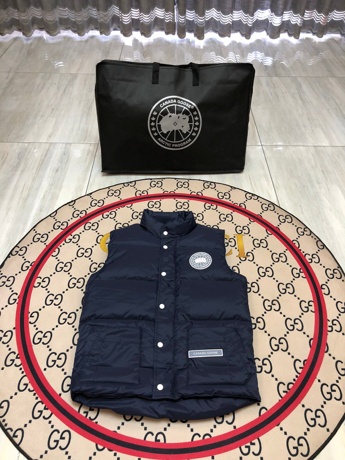 Canada Goose Navy Quilted Puffer Vest