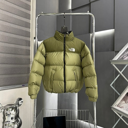 The North Face Olive Green Tonal Colorblock Puffer Jacket