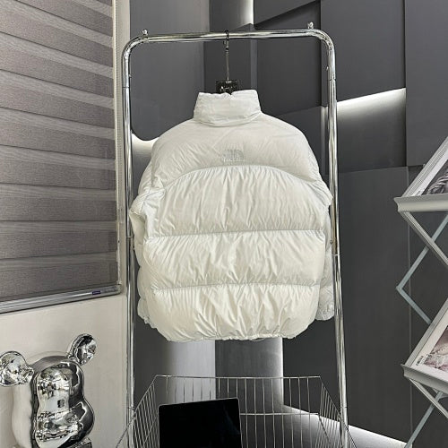 The North Face White Stand-Collar Quilted Puffer Jacket