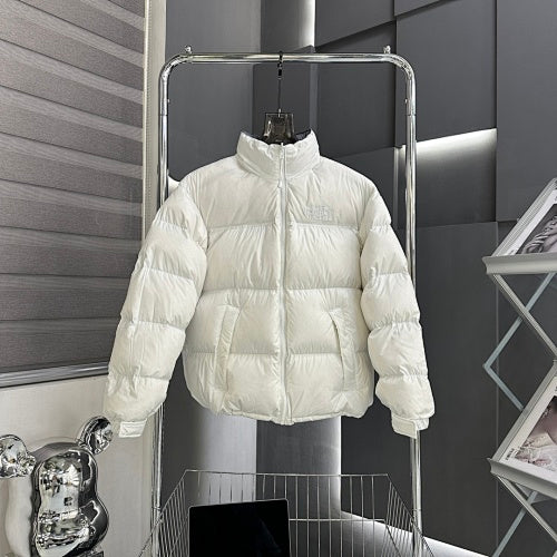 The North Face White Stand-Collar Quilted Puffer Jacket