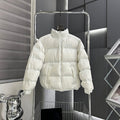 The North Face White Stand-Collar Quilted Puffer Jacket