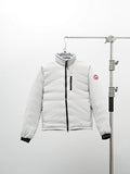 Canada Goose White Stand-Collar Puffer Jacket