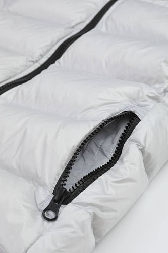 Canada Goose Silver Gray Hooded Quilted Puffer Jacket