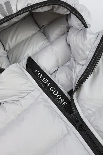 Canada Goose Silver Gray Hooded Quilted Puffer Jacket