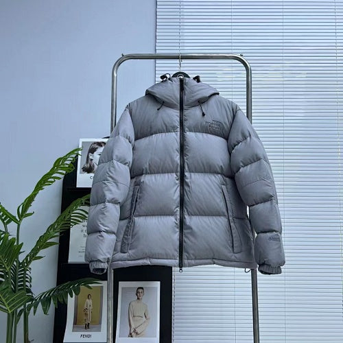 The North Face Purple Label Slate Gray Hooded Quilted Puffer Jacket