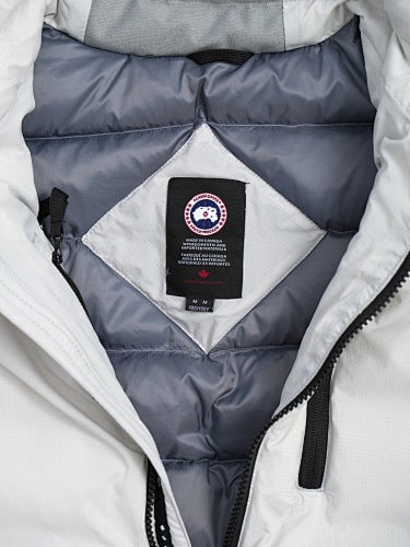 Canada Goose White Stand-Collar Puffer Jacket