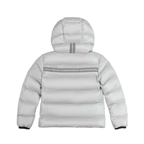 Canada Goose Silver Gray Hooded Quilted Puffer Jacket