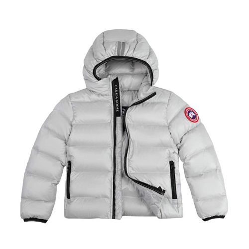 Canada Goose Silver Gray Hooded Quilted Puffer Jacket