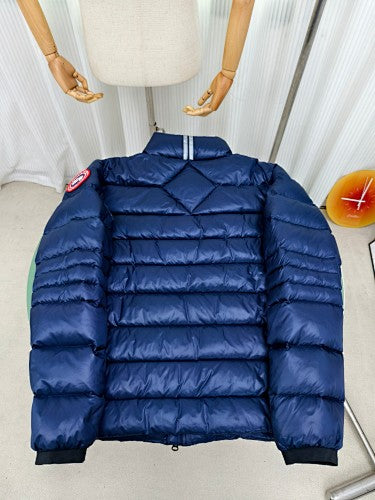 Canada Goose Navy Blue Stand-Collar Quilted Puffer Jacket