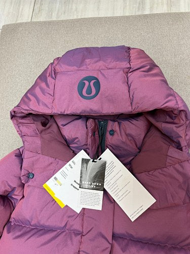 lululemon Mauve Purple Hooded Quilted Puffer Jacket