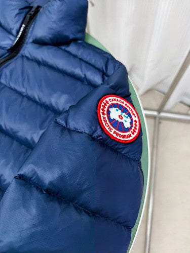 Canada Goose Navy Blue Stand-Collar Quilted Puffer Jacket