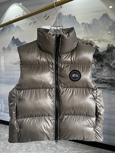 Canada Goose Glossy White Quilted Puffer Vest