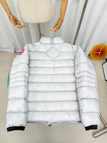 Canada Goose Silver Gray Stand-Collar Quilted Puffer Jacket