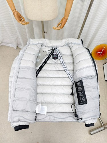 Canada Goose Silver Gray Stand-Collar Quilted Puffer Jacket