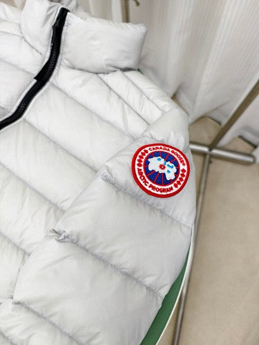 Canada Goose Silver Gray Stand-Collar Quilted Puffer Jacket