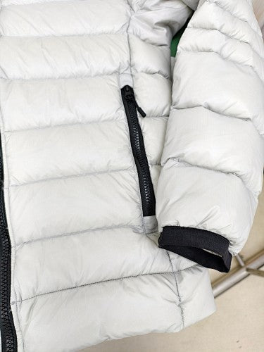 Canada Goose Silver Gray Stand-Collar Quilted Puffer Jacket