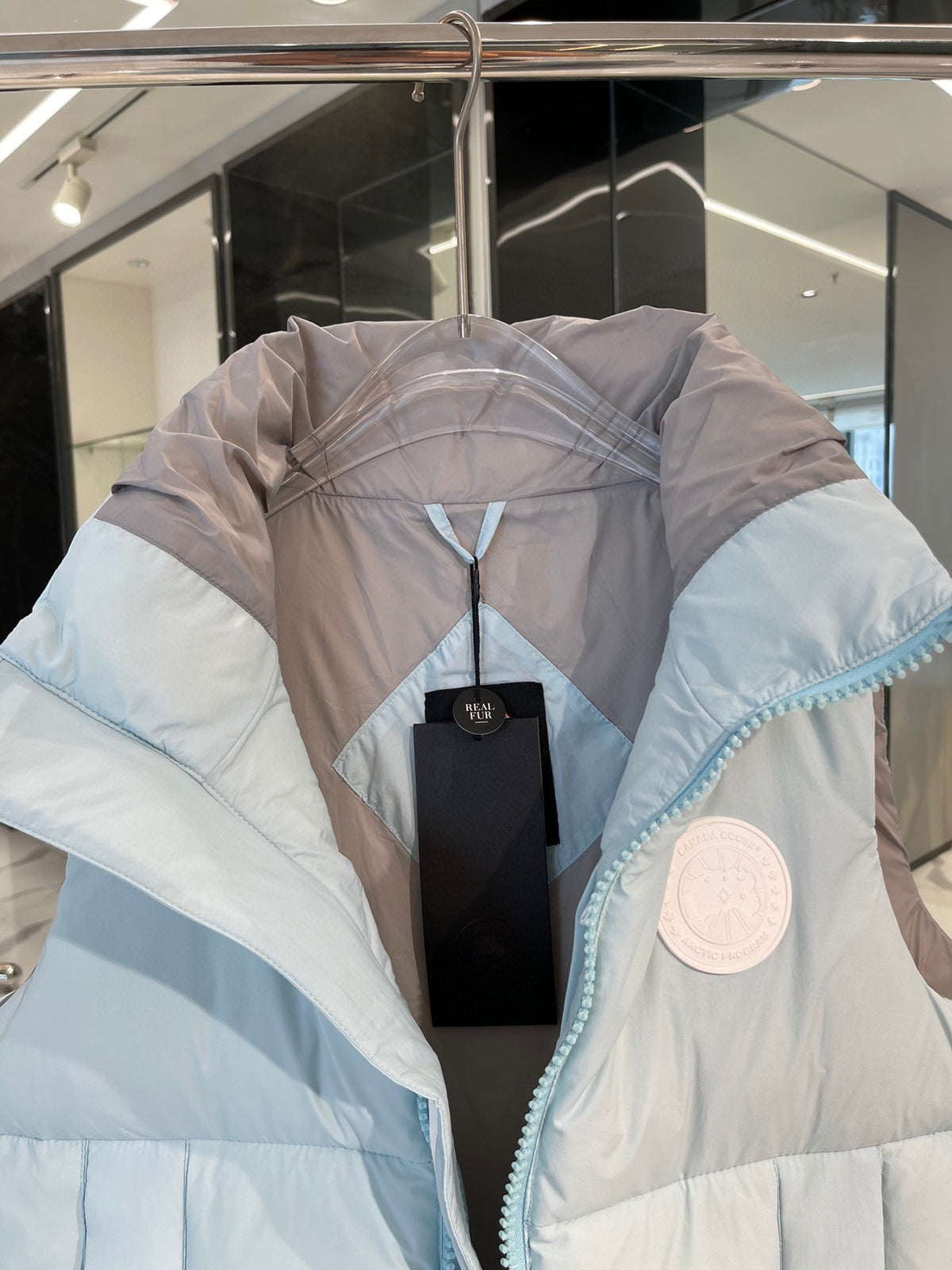 Canada Goose Ice Blue Quilted Puffer Vest