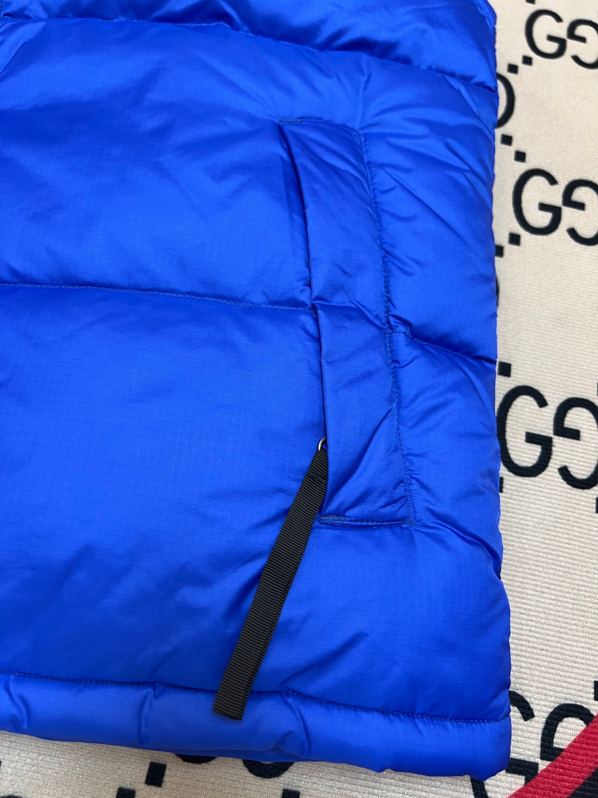 The North Face Royal Blue and Black Colorblock Puffer Vest