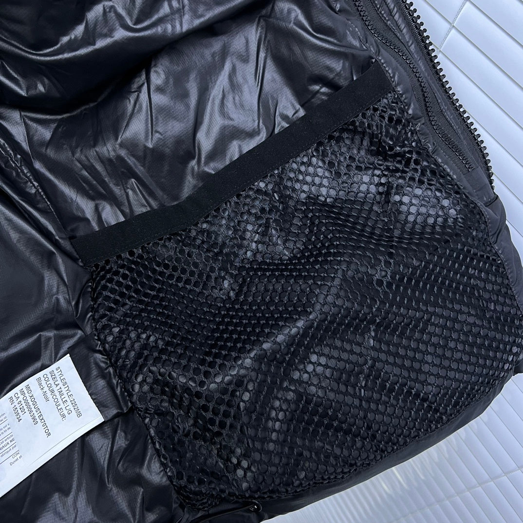 Canada Goose Black Hooded Quilted Puffer Jacket