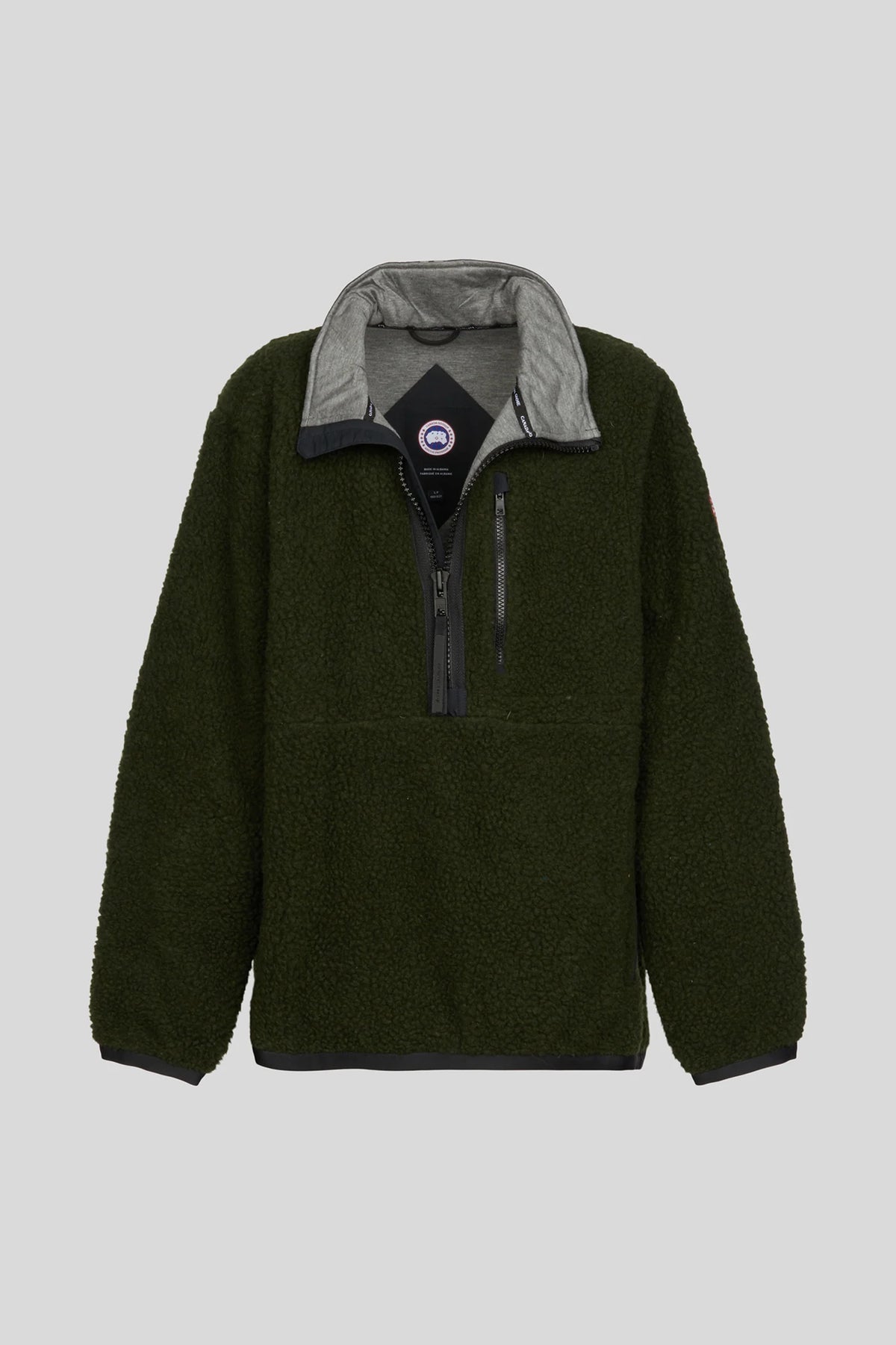 Canada Goose Dark Olive Green Half-Zip Fleece Pullover