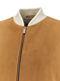 Paul & Shark aqualeather suede bomber jacket