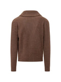 RAKKI ribbed-knit shawl-collar cardigan
