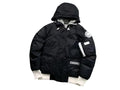 Canada Goose Black Hooded Contrast-Cuff Puffer Jacket