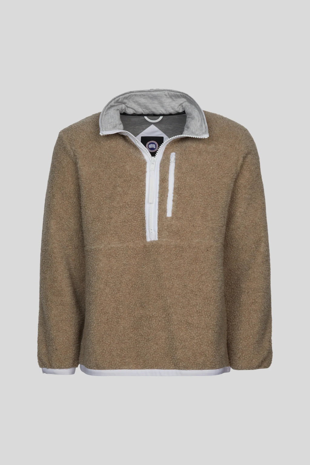 Canada Goose Tan Beige Half-Zip Fleece Pullover
