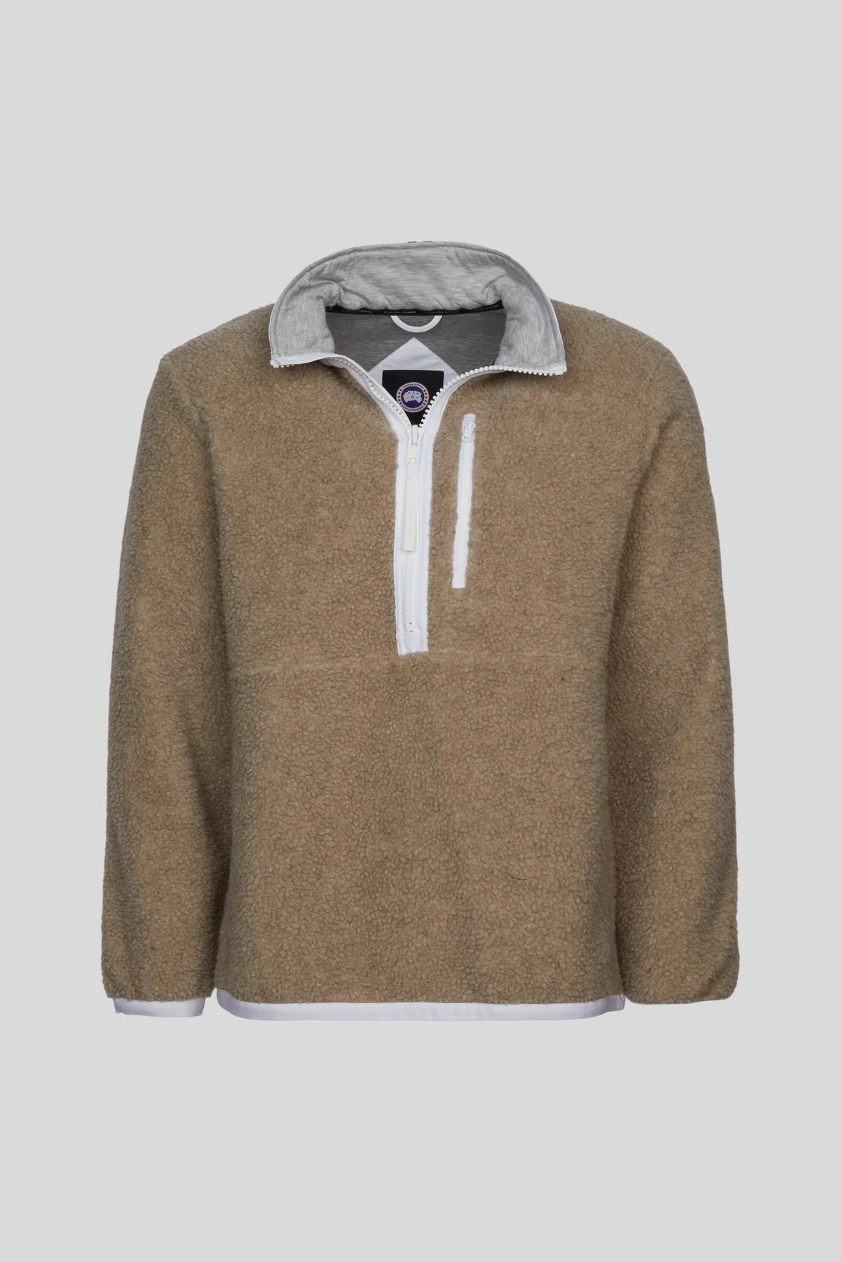 Canada Goose Tan Beige Half-Zip Fleece Pullover