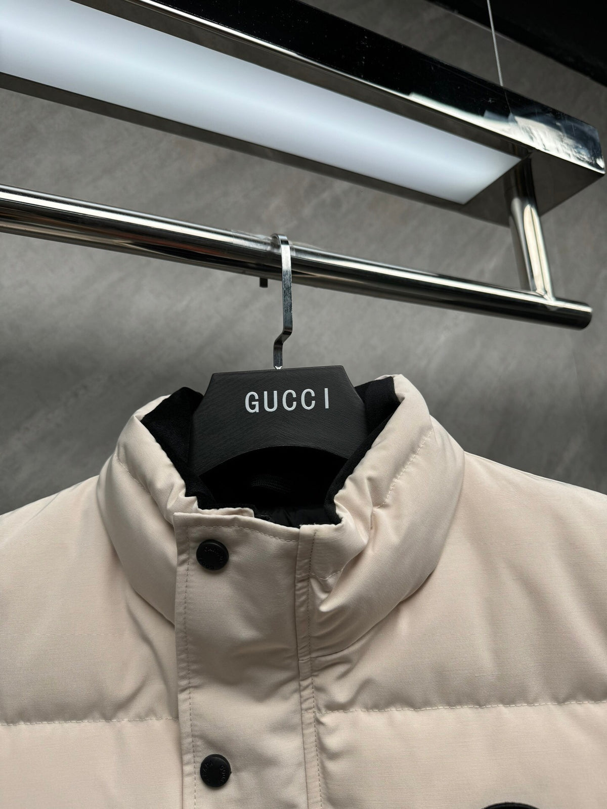 Canada Goose Off-White Black Badge Quilted Puffer Vest