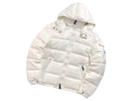 Moncler Ivory White Hooded Quilted Puffer Jacket