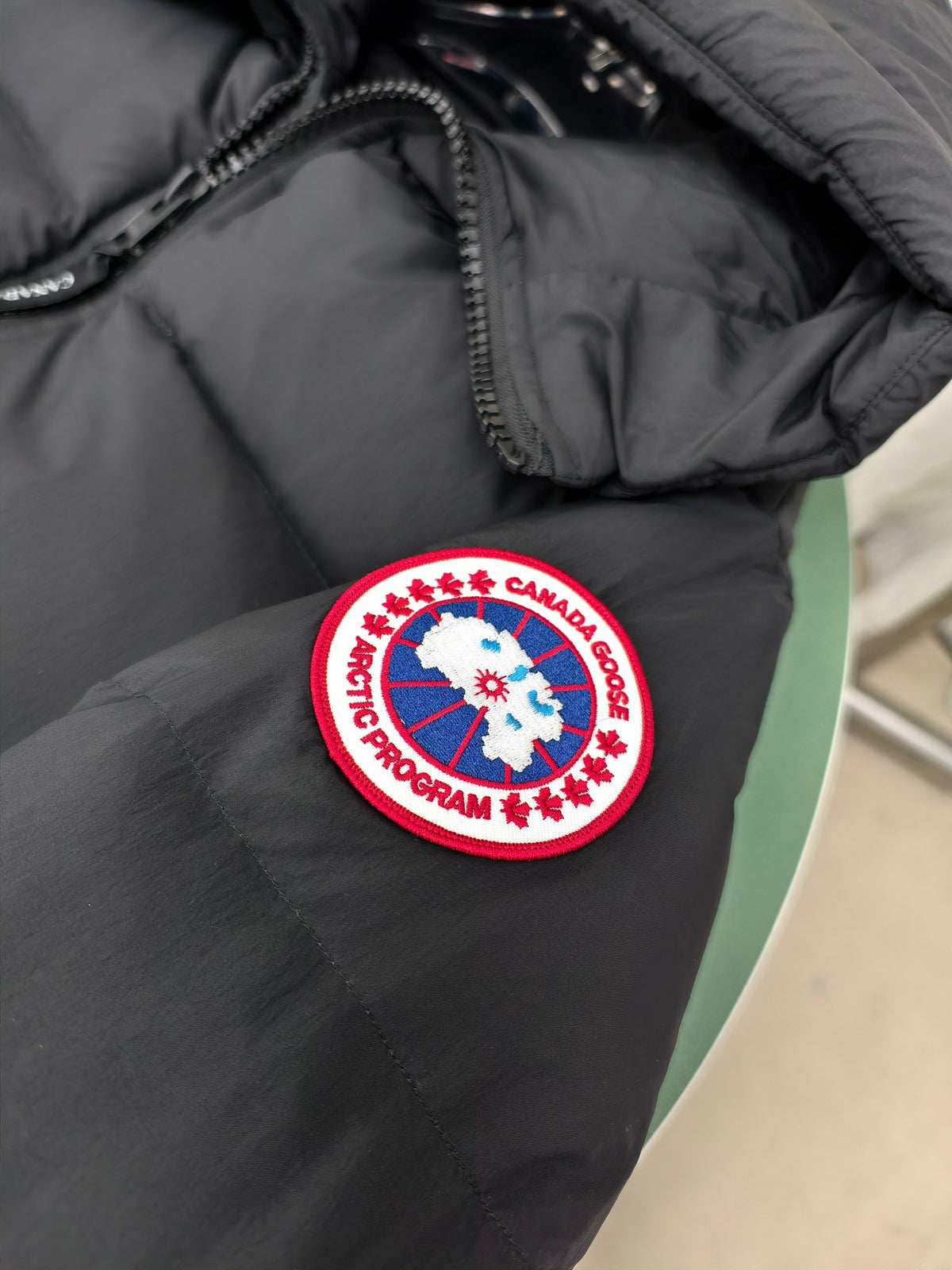 Canada Goose Black Hooded Quilted Puffer Jacket
