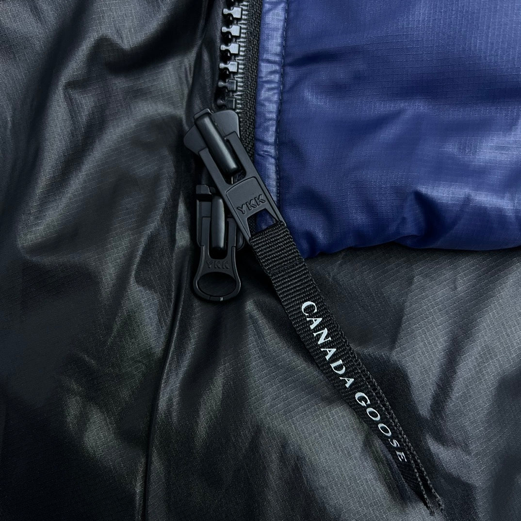 Canada Goose Navy Blue Hooded Quilted Puffer Jacket