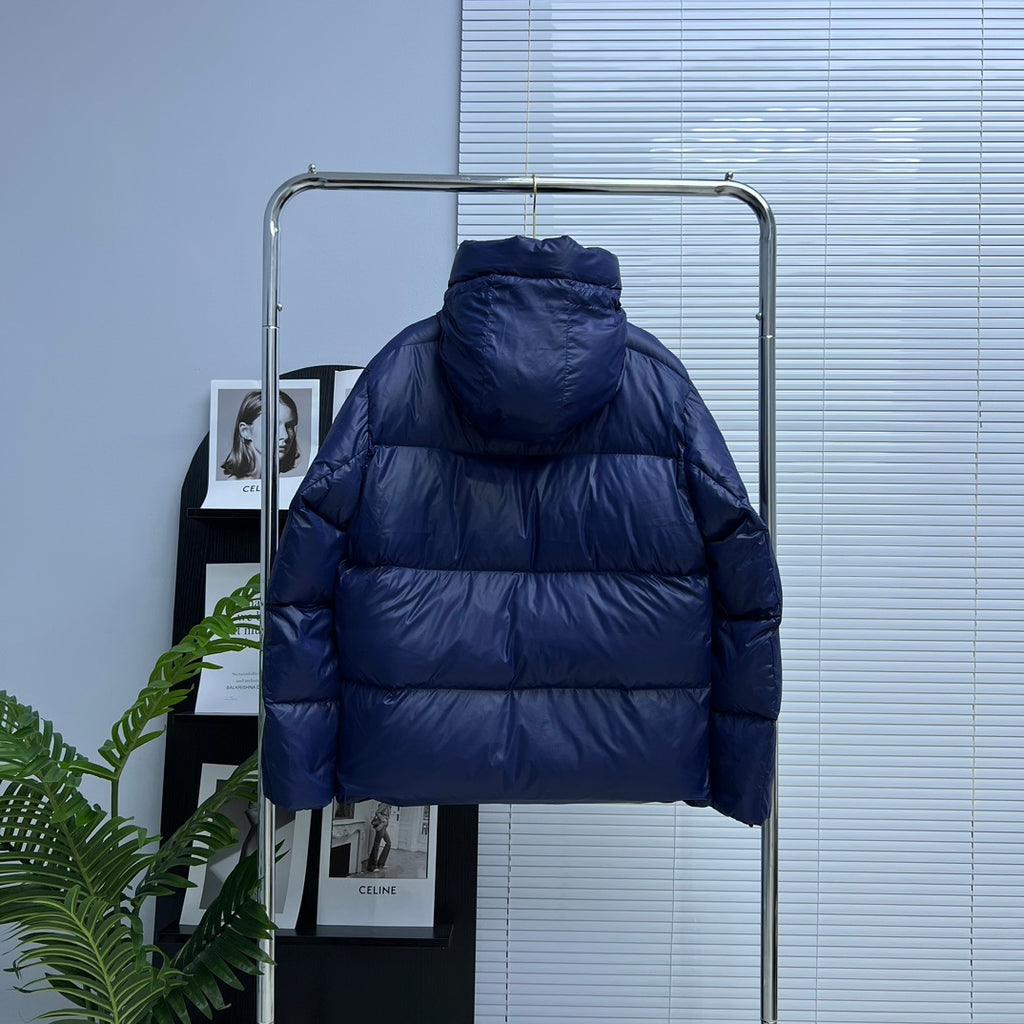 Canada Goose Navy Blue Hooded Quilted Puffer Jacket