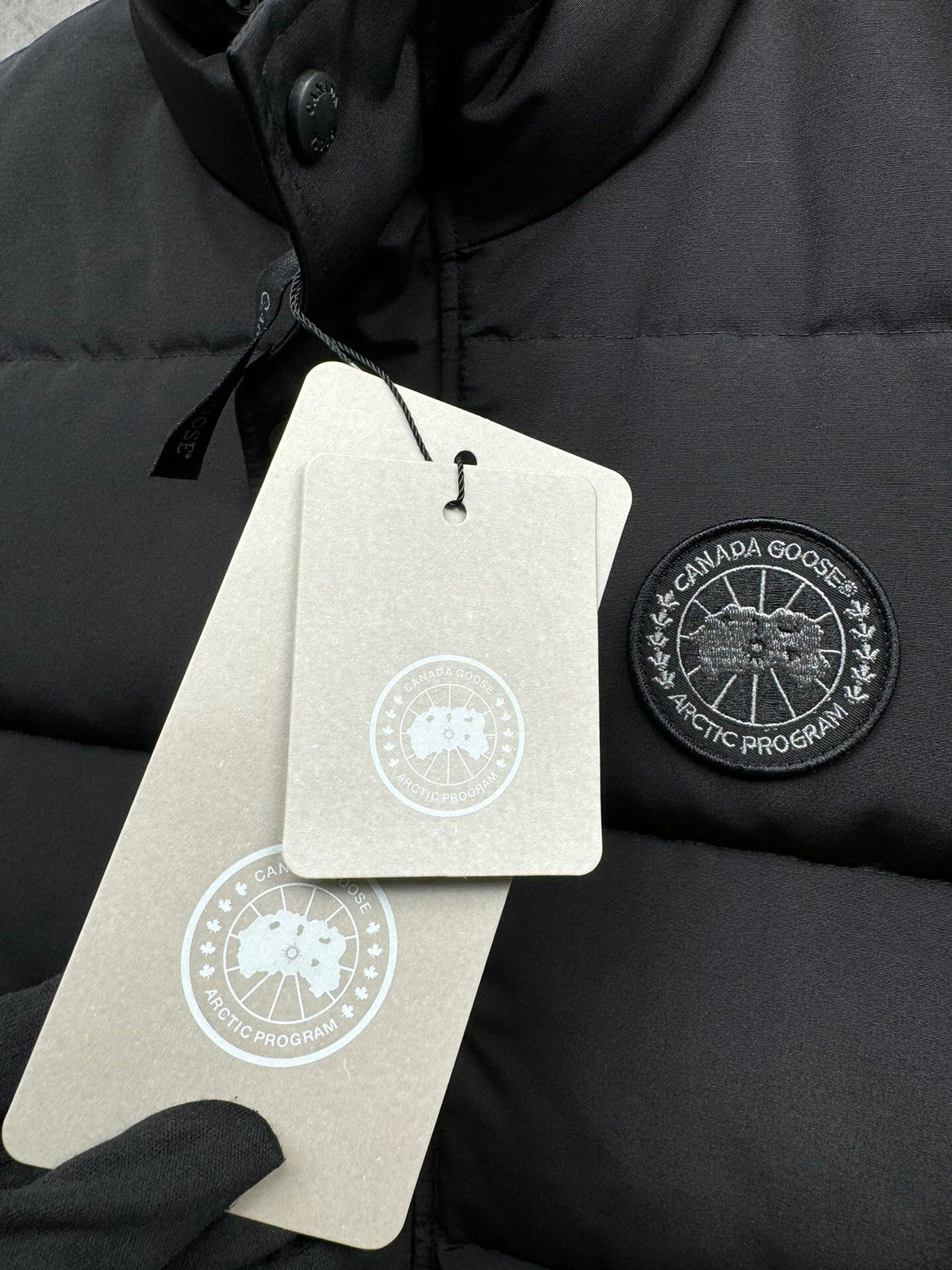 Canada Goose Black Tonal Badge Quilted Puffer Vest