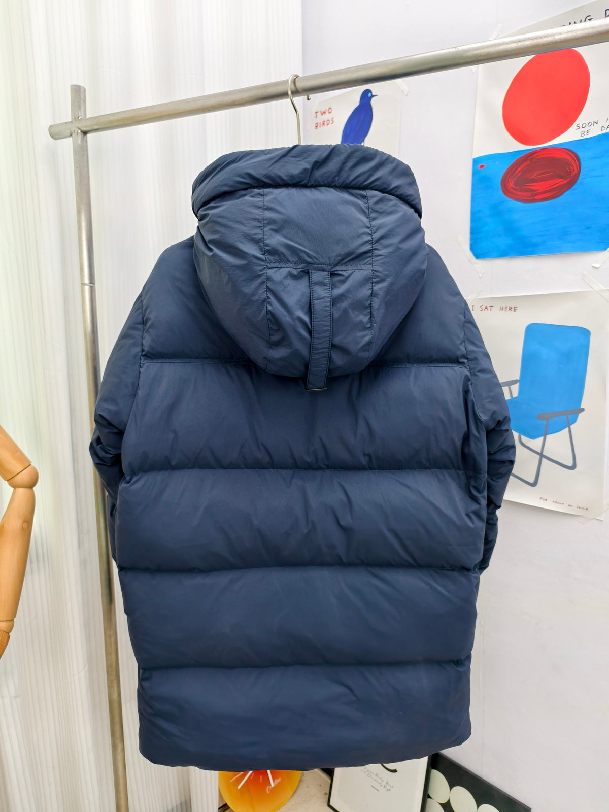 Canada Goose Navy Blue Hooded Quilted Puffer Jacket