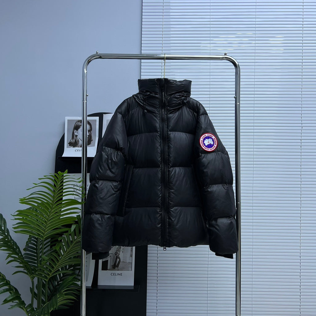 Canada Goose Black Hooded Quilted Puffer Jacket