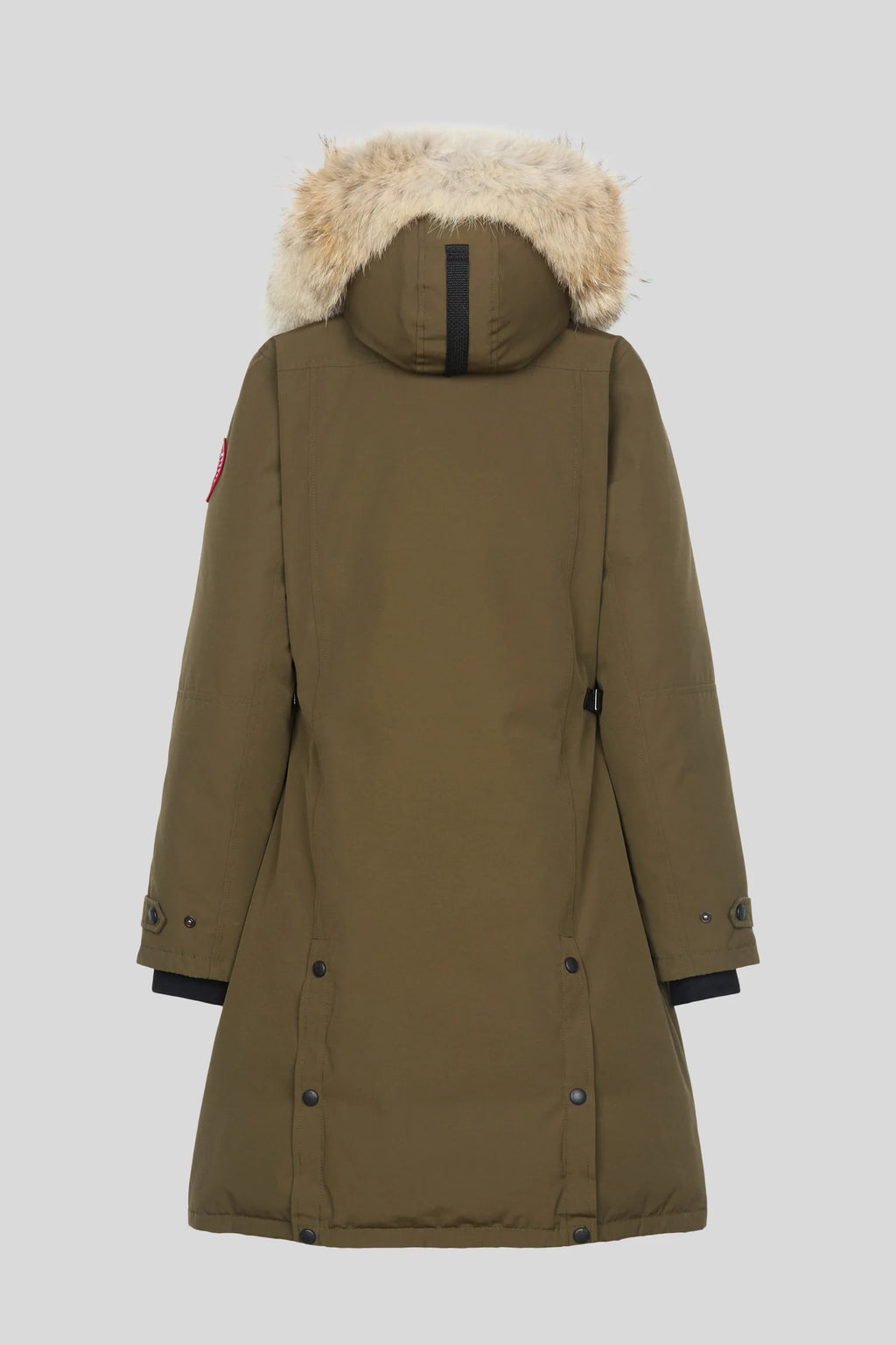 Canada Goose Olive Green Plush-Trim Hooded Long Parka