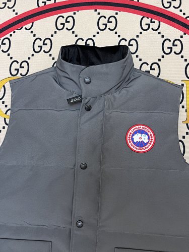 Canada Goose Gray Classic Logo Quilted Puffer Vest