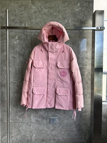 Canada Goose Dusty Pink Hooded Quilted Puffer Jacket