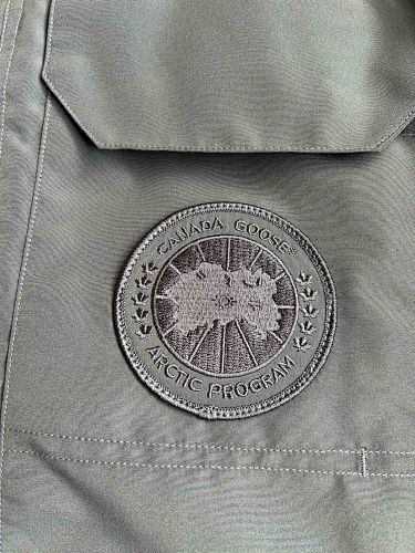 Canada Goose Charcoal Gray Hooded Quilted Puffer Jacket