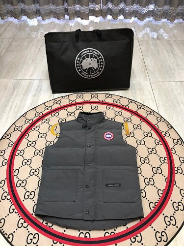 Canada Goose Gray Classic Logo Quilted Puffer Vest