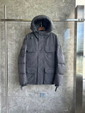 Canada Goose Charcoal Gray Hooded Quilted Puffer Jacket