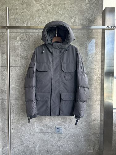Canada Goose Charcoal Gray Hooded Quilted Puffer Jacket